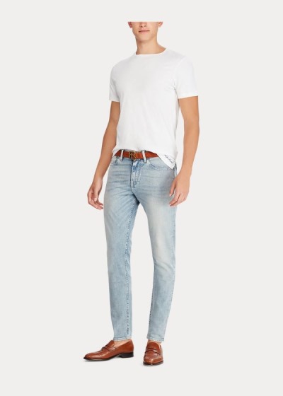 Jeans Ralph Lauren Hombre Azules Claro - Faded Stretch Skinny - KZQLE5402